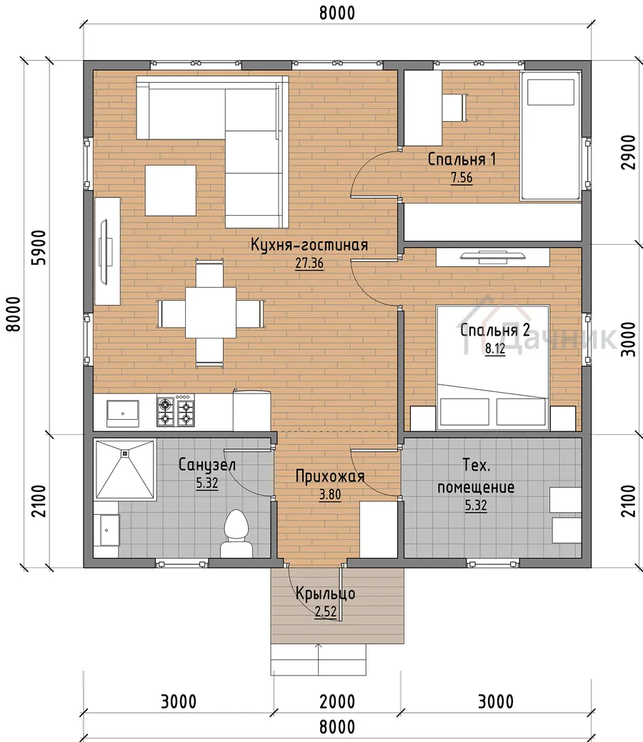 Планировка ДК-236